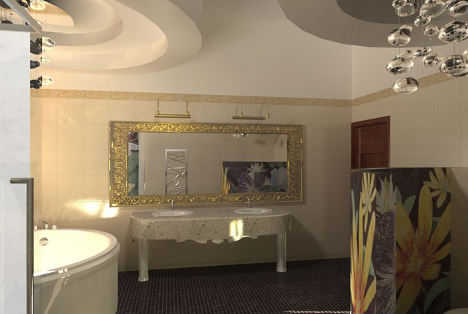 примеры дизайна интерьера квартиры ванны